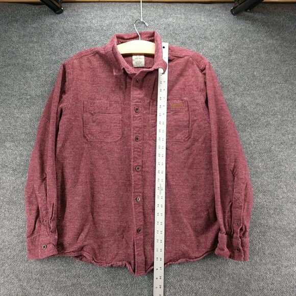 Dickies Men's Button Up Shirt Red Large Long Sleeve Chest Pocket Cotton Casual - Picture 10 of 12